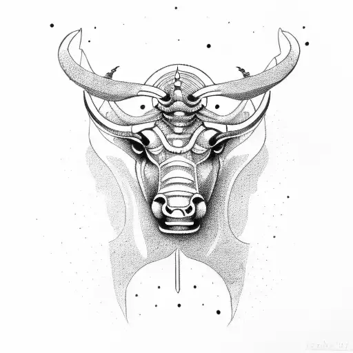 taurus with libra zodiac signs  tattoo design idea