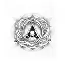 A captivating tattoo design inspired by your favorite anime, Seven Deadly Sins, featuring the iconic symbols or characters from the series, symbolizing your love for anime and storytelling. tattoo design idea