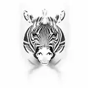 zebra tattoo design idea