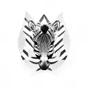 zebra tattoo design idea