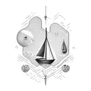 sailing electrical engineer leadership tattoo design idea