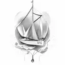 racing sailboat electrical engineer leadership tattoo design idea