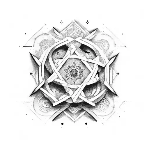 4 stoic virtues tattoo design idea