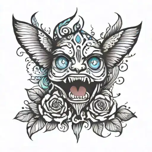 crying tattoo design idea