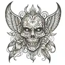 crying tattoo design idea