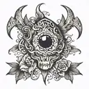 crying tattoo design idea