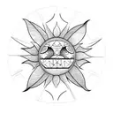 Sun and Moon tattoo design idea