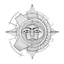 Sun and Moon tattoo design idea