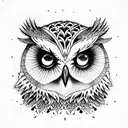 owl suicide tattoo design idea