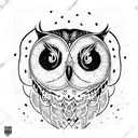 owl suicide tattoo design idea