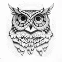 owl suicide tattoo design idea
