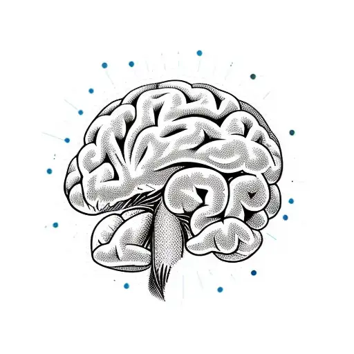adhd brain tattoo design idea