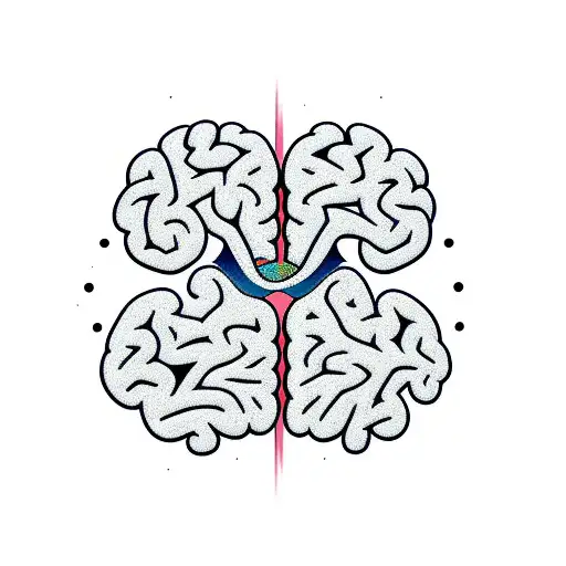 adhd brain tattoo design idea