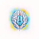 adhd brain tattoo design idea
