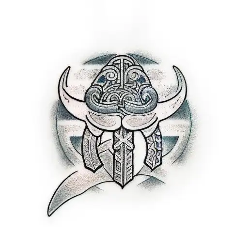 viking way finder maori koru tattoo design idea