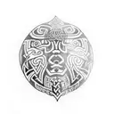 viking way finder maori koru tattoo design idea