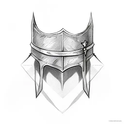 sword king crown barbed wire tattoo design idea