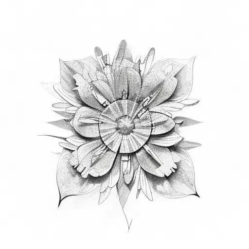 flower trail tattoo design idea