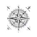 compass with coordinates  tattoo design idea