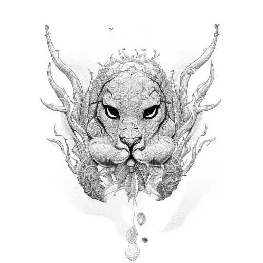 strength, seaweed, shoulder tattoo design idea