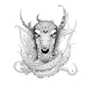 strength, seaweed, shoulder tattoo design idea