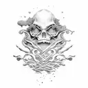 strength, seaweed, shoulder tattoo design idea