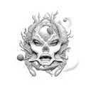 strength, seaweed, shoulder tattoo design idea