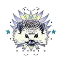Hedgehog tattoo design idea