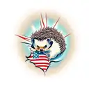 Hedgehog tattoo design idea
