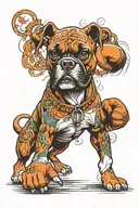 boxer tattoo design idea