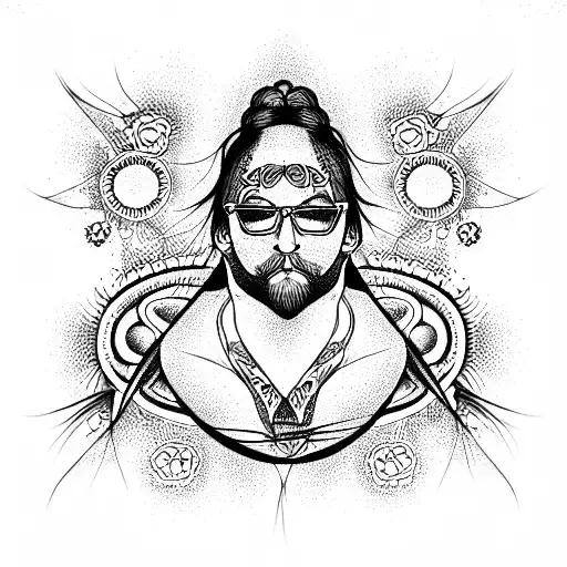 hippy tattoo design idea