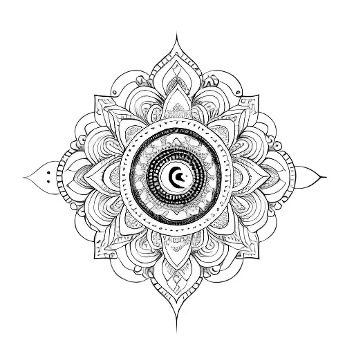 yoga, meditation tattoo design idea