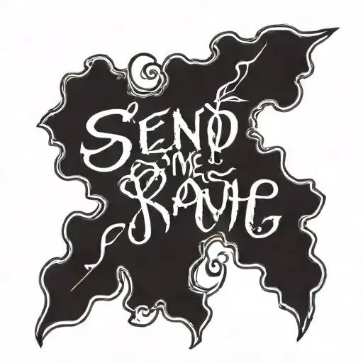 "Send Me" written on thigh with Isaiah 6:8 verse written  tattoo design idea