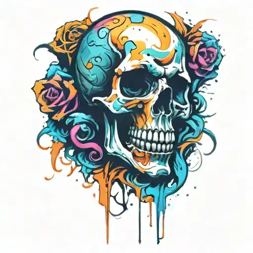 skull tattoo design idea