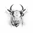 Picasso Bull's Head tattoo design idea