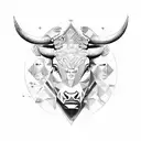 Picasso Bull's Head tattoo design idea