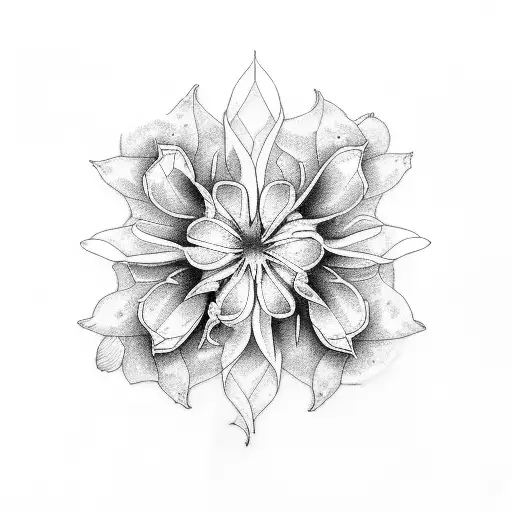 july, august, February, April spine birth flower  tattoo design idea