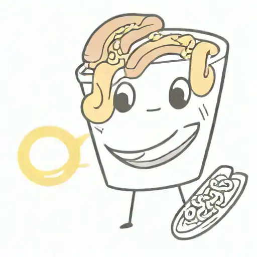 mac and cheese with hot dogs wedge shape made tattoo design idea