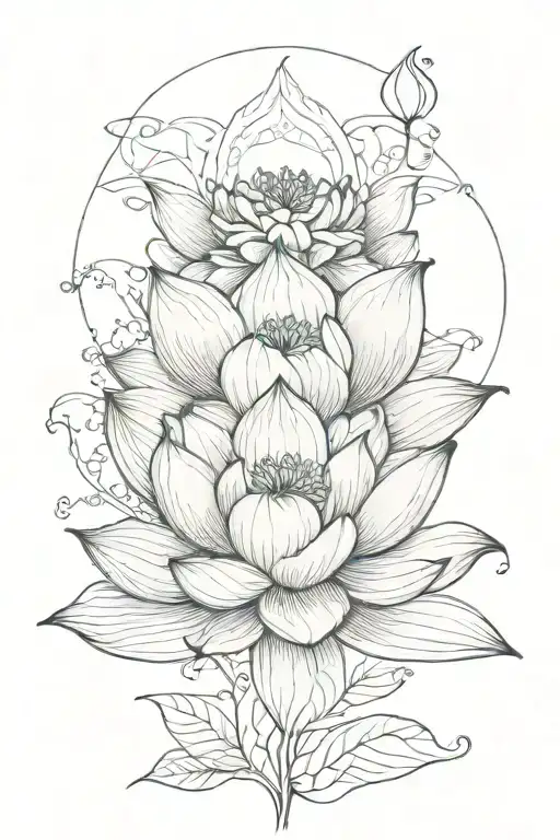 lotus with bible verse written tattoo design idea