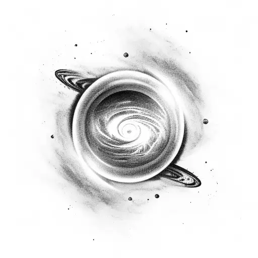 black hole tattoo design idea