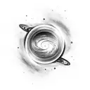 black hole tattoo design idea