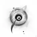 black hole tattoo design idea