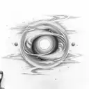 black hole tattoo design idea