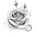 floral, geometric, shading tattoo design idea