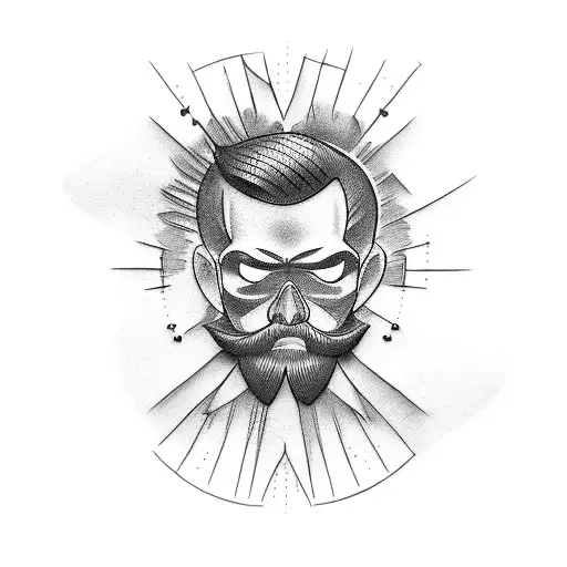 barber scissor tattoo design idea