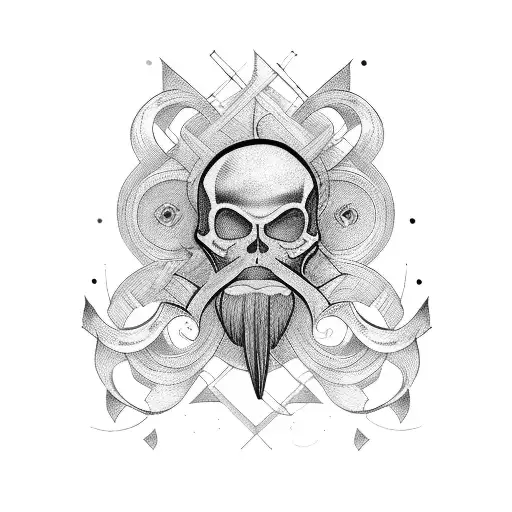 barber scissor tattoo design idea