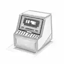 Minecraft jukebox surrounded by Minecraft flowers tattoo design idea