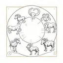 I want a minimalist monochromatic color tattoo that combines the 3 zodiac signs in one: Leo, Aries and Cancer tattoo design idea
