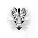 rainbow coloured zebra tattoo design idea