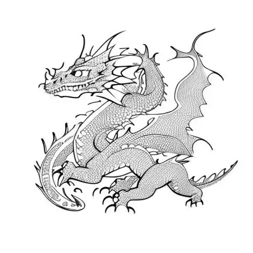 tiny dragons on hand tattoo design idea